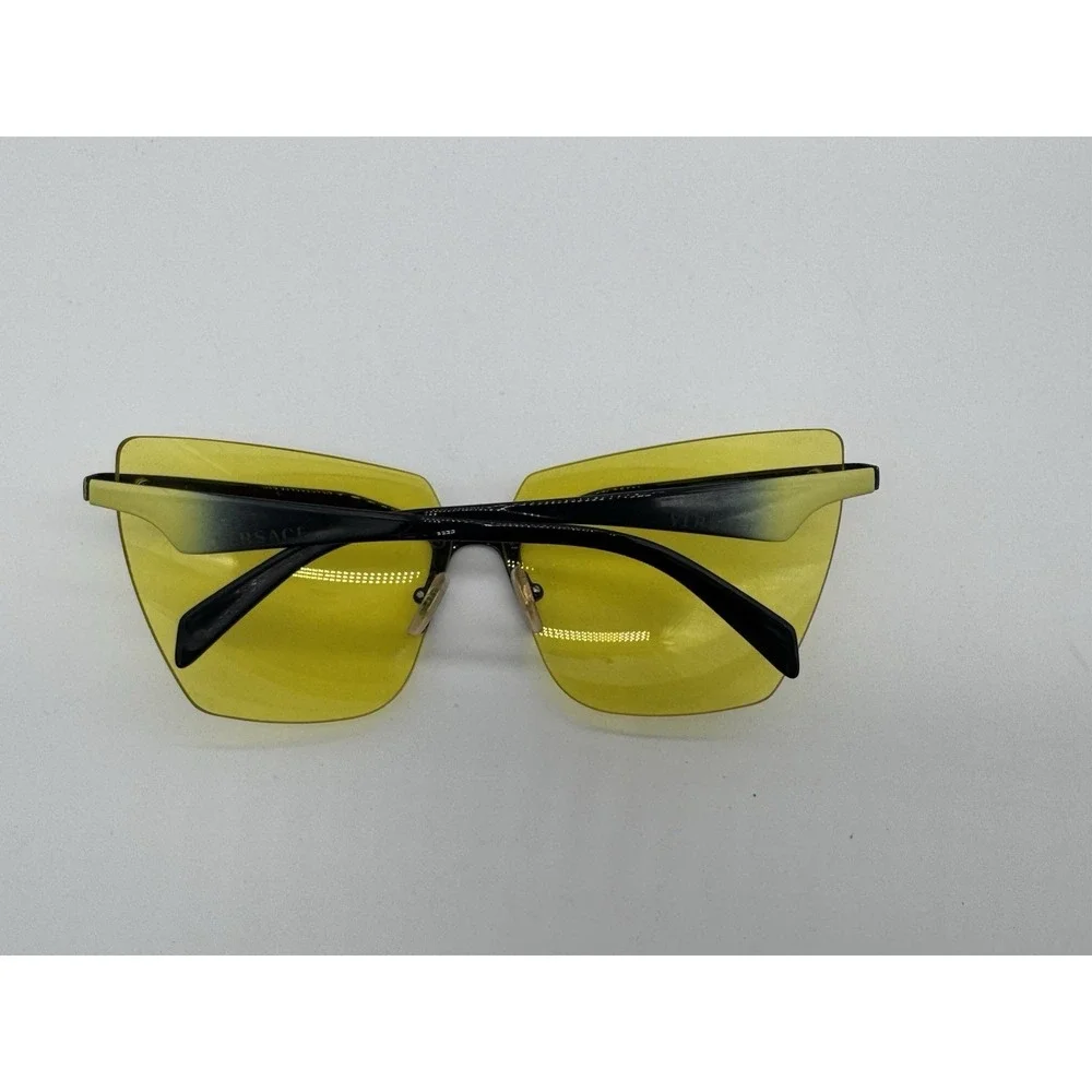 Versace VE2188 142285 Sunglasses - Black Shield‎ Frame - Yellow Mirror Lenses